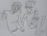 Doni and the cop dude by hippiehyena Doni and the cop dude by hippiehyena